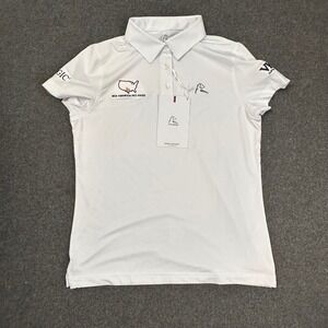 Rhoback The Ball Girl Women White Performance Polo Shirt Mid America Pet Food S